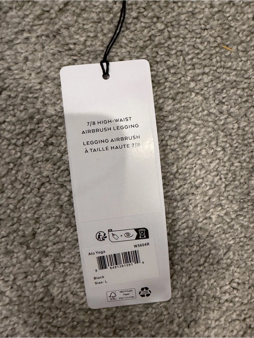 Alo Yoga NWT 7/8 Airbrush Leggings Black Size Large
